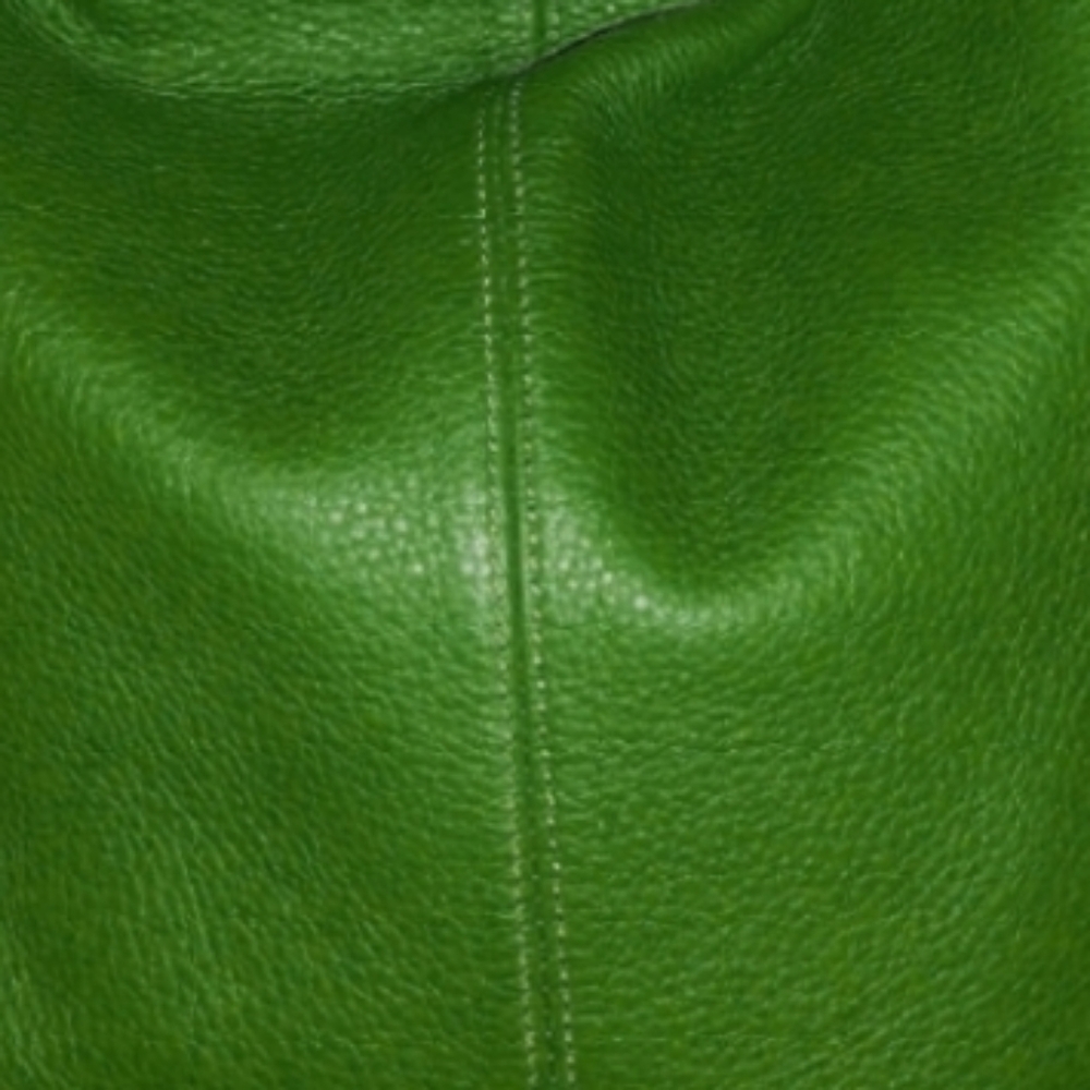 Vintage Vtg Y2k Xl Bodhi Leather Bright Green Hobo Bag Silver Chain Hardware - Picture 12 of 16